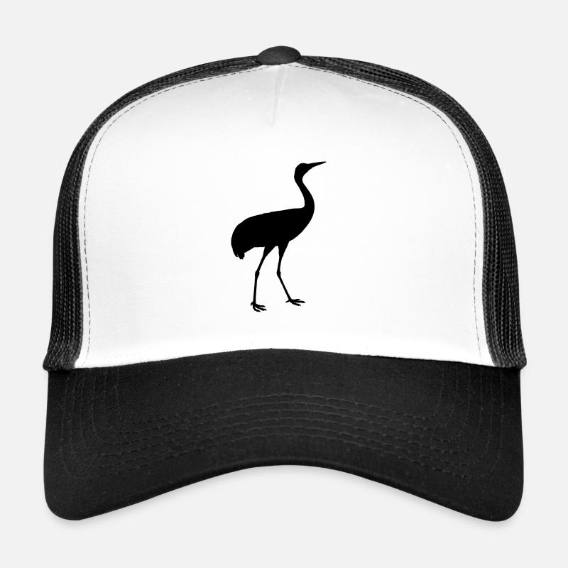 Kran Kranich Vogel Silhouette Trucker Cap