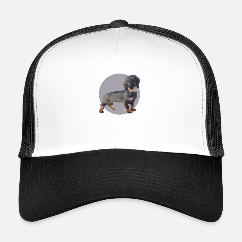 Dackel Welpen - Trucker Cap - Weiß/Schwarz