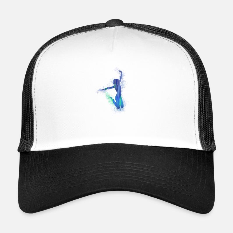 jump,tan,dancer,graffiti,blue,green,joy Trucker Cap