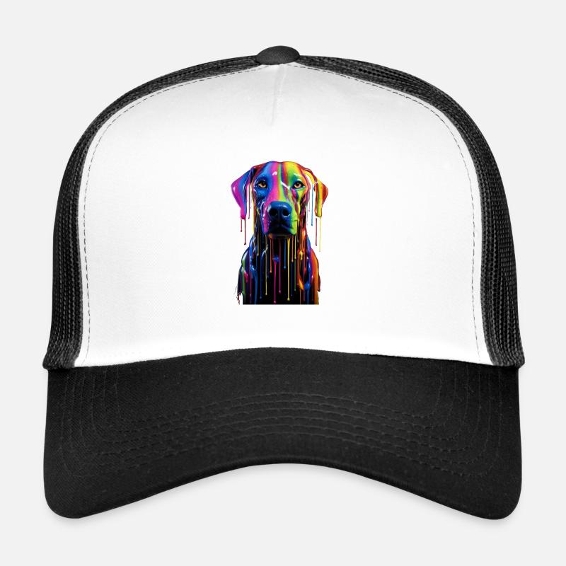 Rainbow Dog Trucker Cap