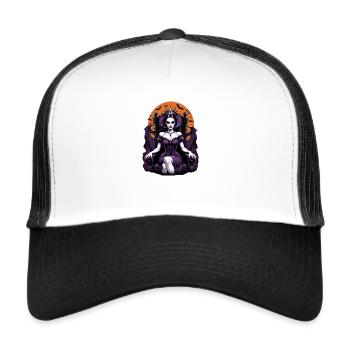 Vampire Queen Queen Tron Halloween Gift - Trucker Cap - white/black - Front