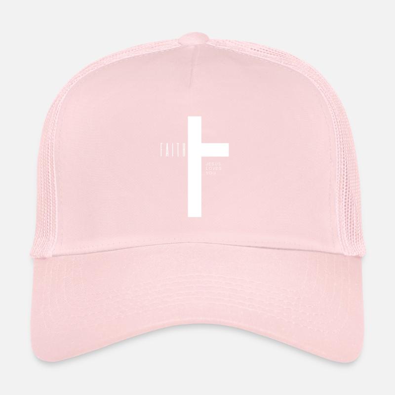 Cross design "Jesus Loves You" Trucker Cap