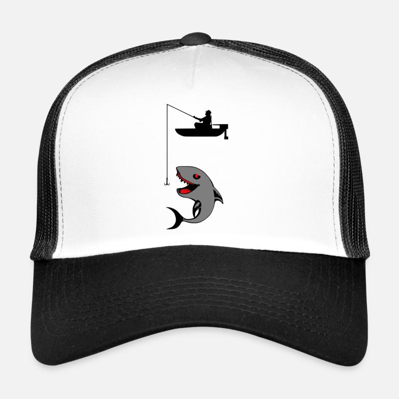 pêcheur - Casquette trucker  - blanc/noir