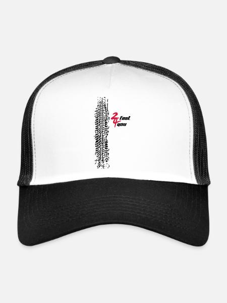 pneu - 2fast4you - Casquette trucker  - blanc/noir
