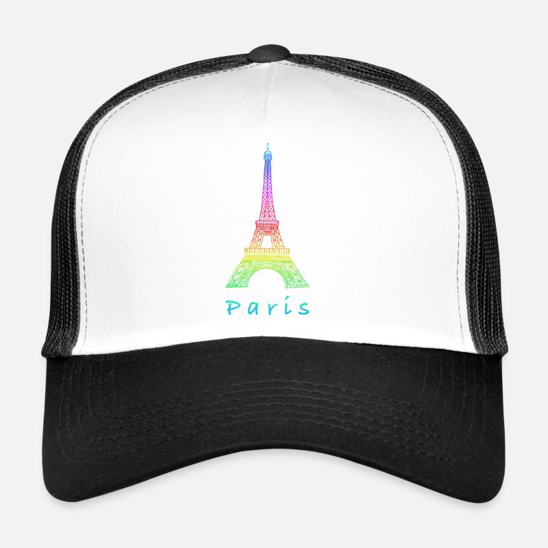 Paris Eiffelturm - Trucker Cap - Weiß/Schwarz