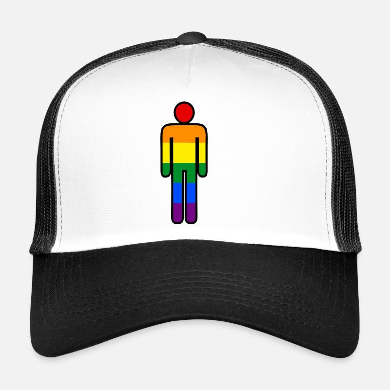 LGBT Rainbow Figure Casquette trucker 
