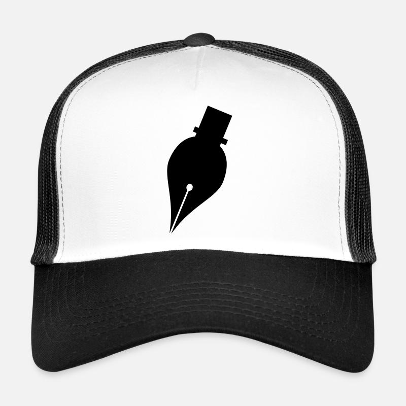 Schreibstift oder Tintenstift-Logo für Schreiber Trucker Cap