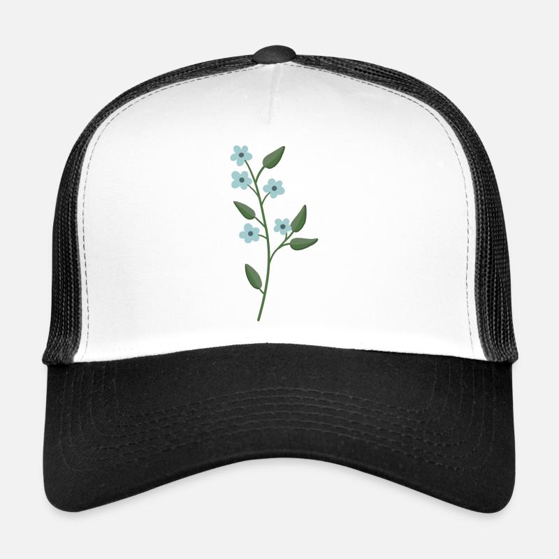 Fleur bleu clair Casquette trucker 