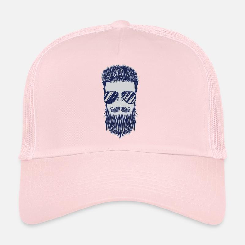 Man Hairstyle Beard Trucker Cap