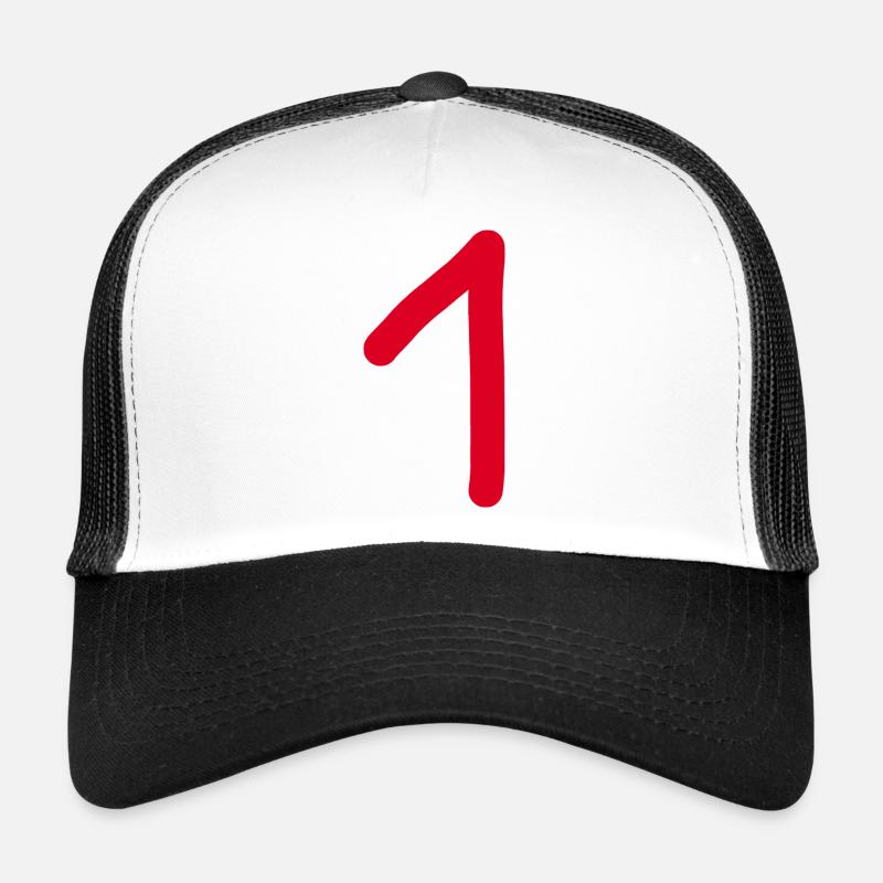 1 Number One Number Red Birthday Trucker Cap