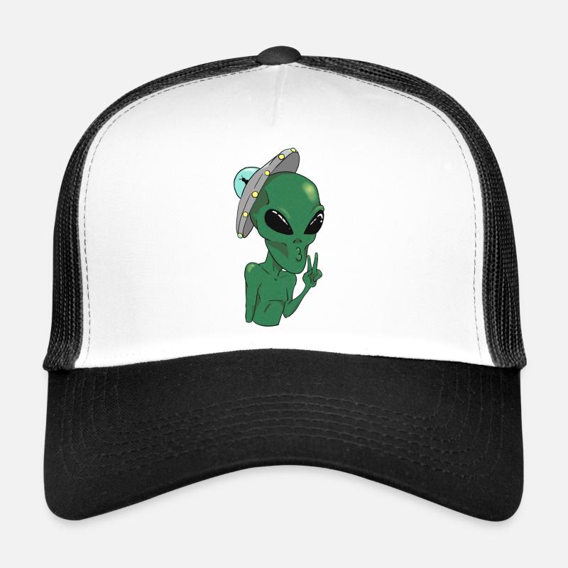 Un extraterrestre faisant un symbole de paix Casquette trucker 