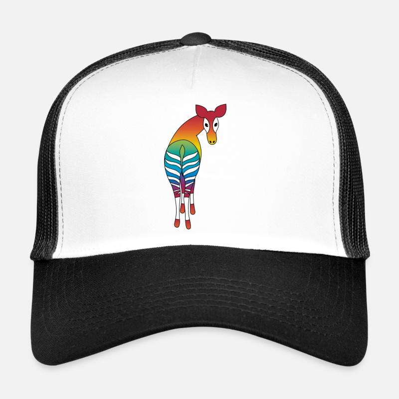 Okapi arc-en-ciel Casquette trucker 