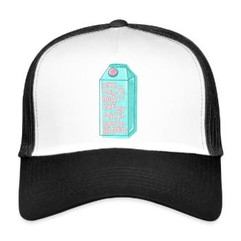 Plant milk funny saying for vegans - Trucker Cap - white/black - Front