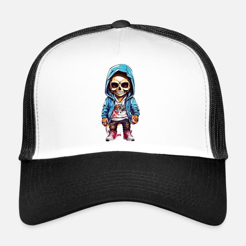 bunte Skelett Trucker Cap