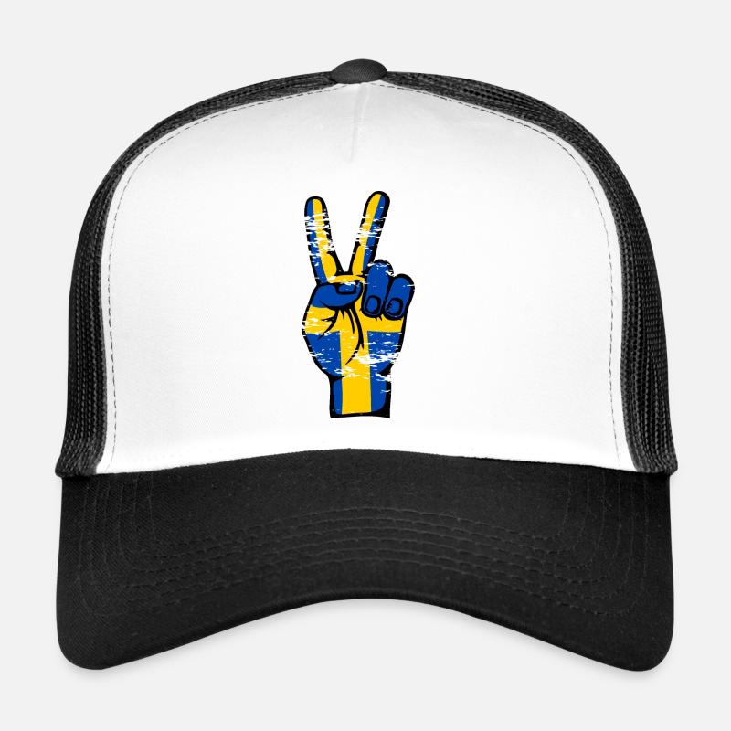 Suède Drapeau Paix Victoire Symbole Utilisé Casquette trucker 
