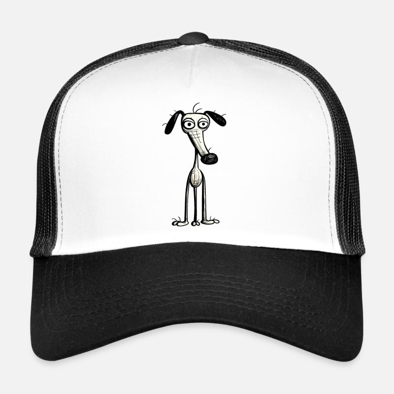 Hund - Trucker Cap - Weiß/Schwarz