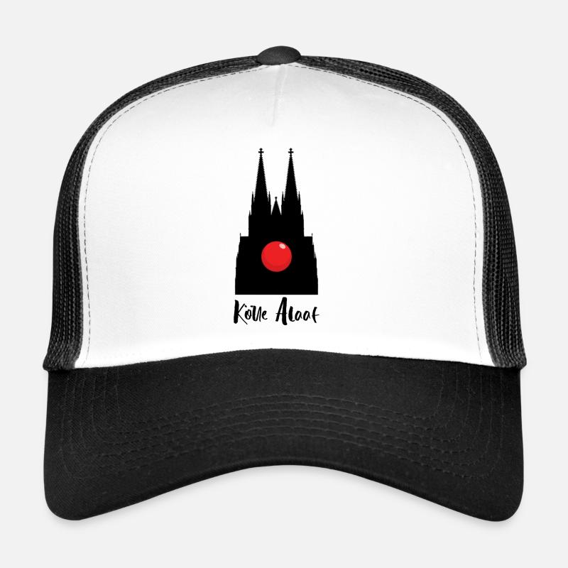 Karneval Kölle Alaaf am Kölner Dom - Trucker Cap - Weiß/Schwarz