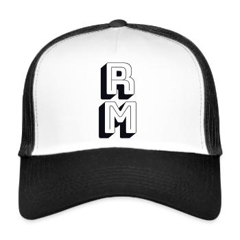 Rafael Merciadri V2 noir - Casquette trucker  - blanc/noir - Devant
