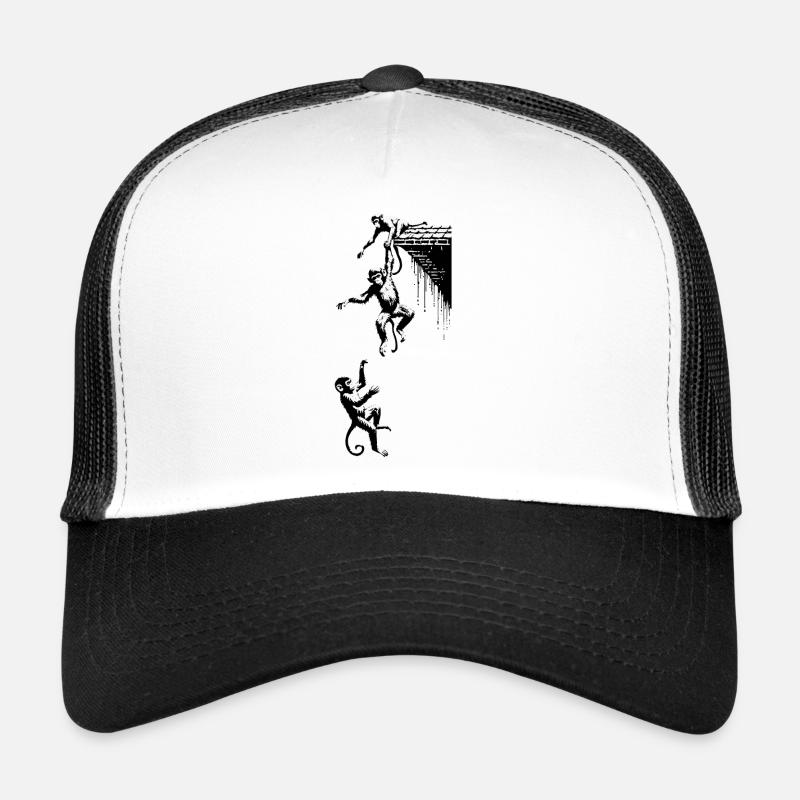 3 singes Monkey Gang Monkey Monkey Falls Casquette trucker 