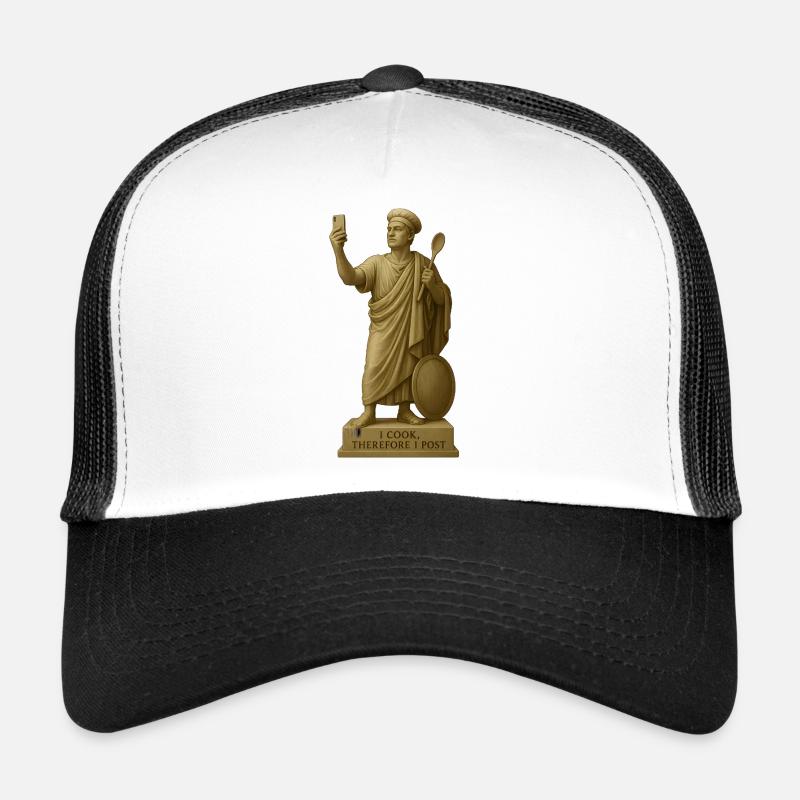 Antiker Kochstil mit Kochlöffel und Schild Trucker Cap