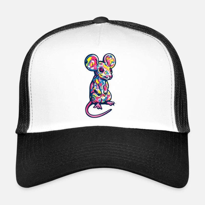 Maus Kunst Bunt Ratte Trucker Cap
