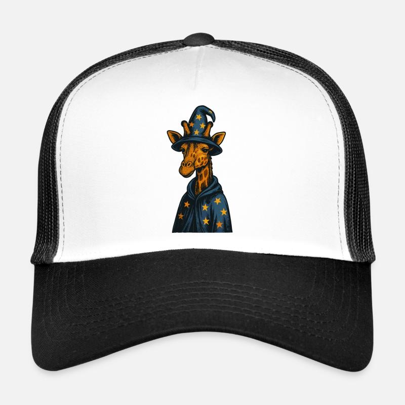 Wizard Giraffe Magic Art Trucker Cap