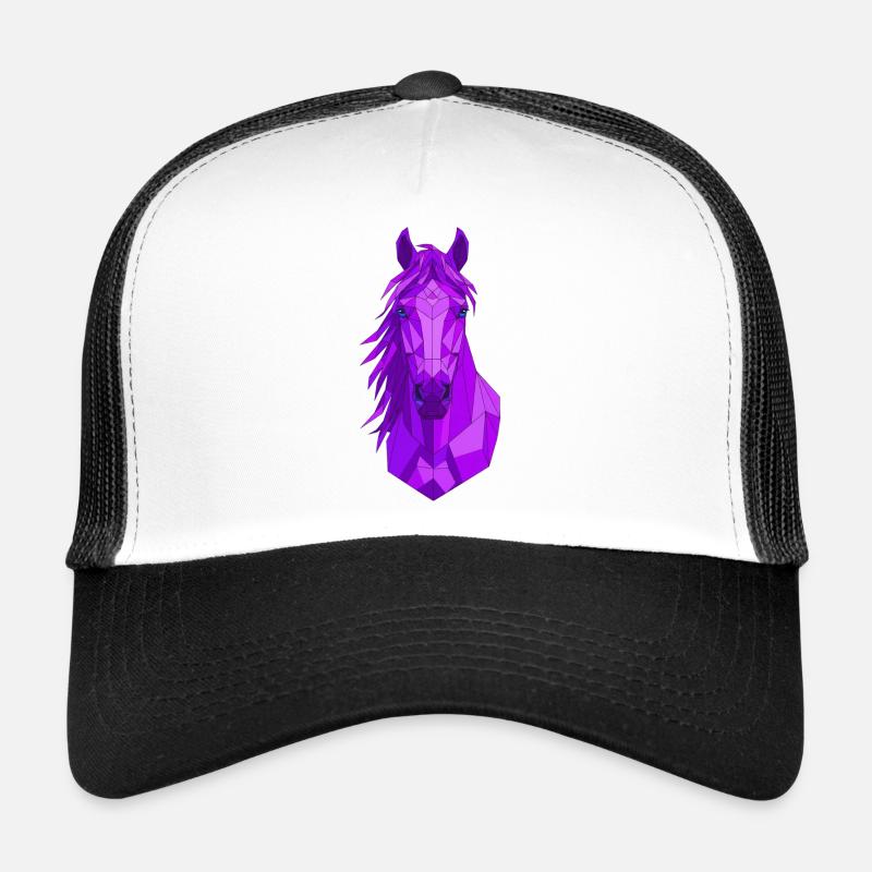 Tête de cheval pourpre géométrique Casquette trucker 