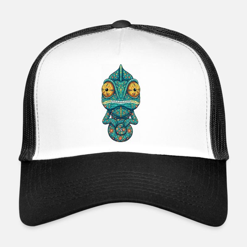 Chamäleon mit Blumenmuster Trucker Cap