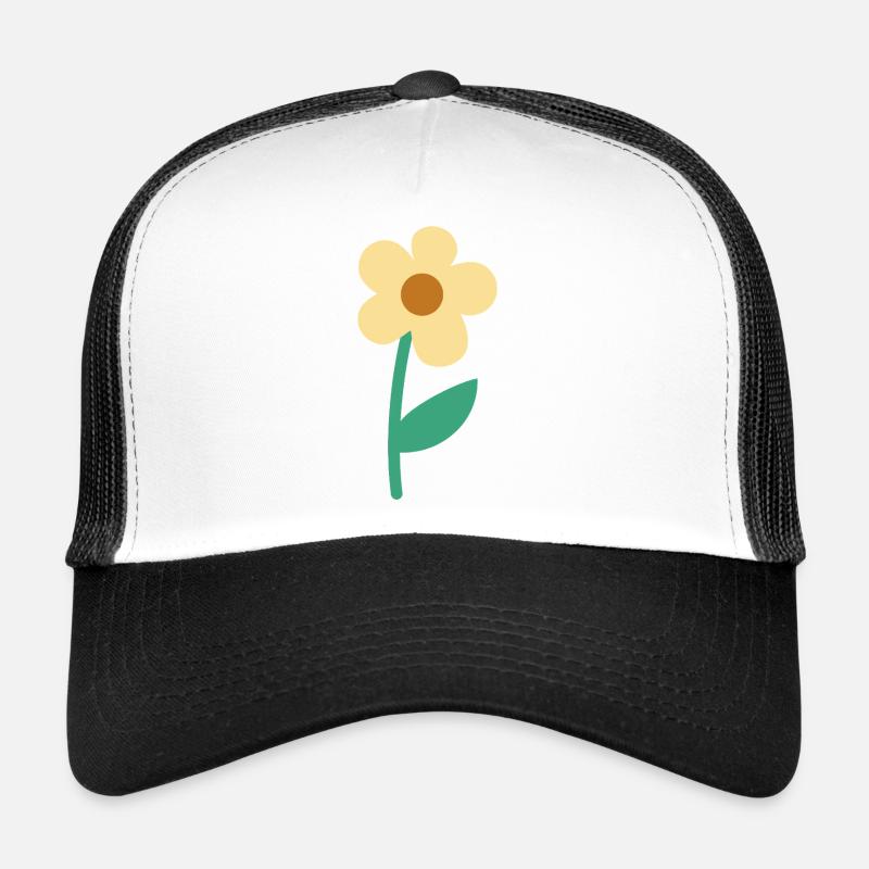 Cute Simple Flower Minimal Botanical Aesthetic Trucker Cap