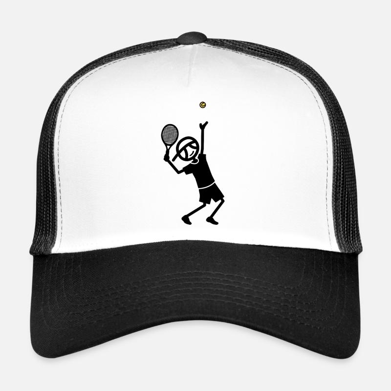 Tennis Serve Trophy Position - Trucker Cap - white/black