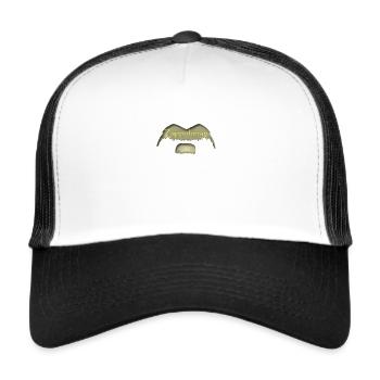 Zappoberan Bärtchen gold - Trucker Cap - Weiß/Schwarz - Vorne