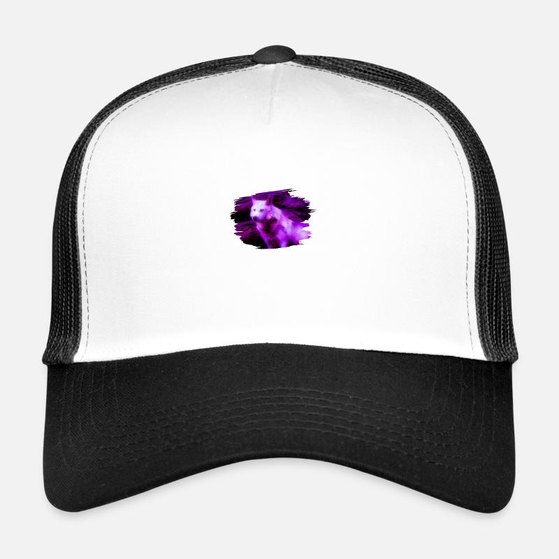 wolf - Trucker Cap - white/black