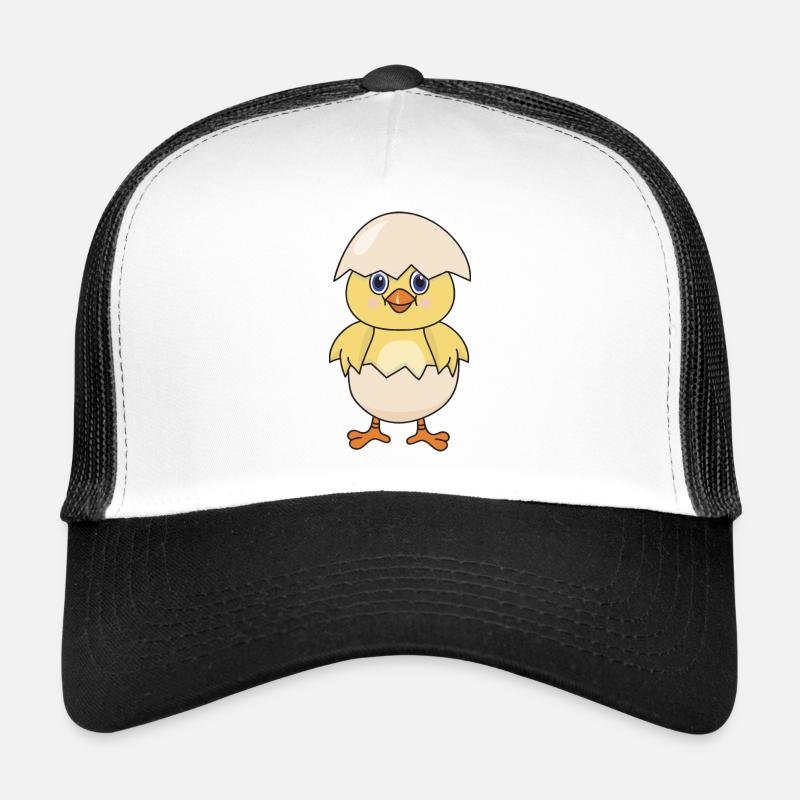 poussin - Casquette trucker  - blanc/noir