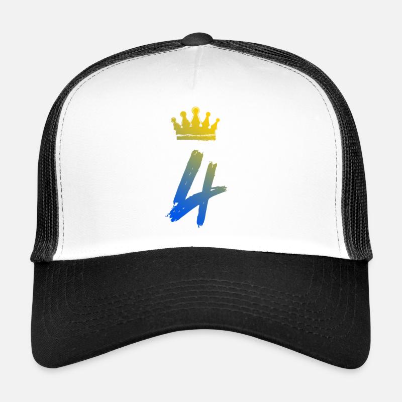4 Zahl Krone Trucker Cap