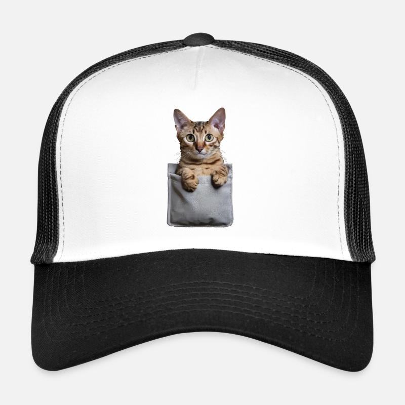 Abessinierkatze in der Tasche Geschenk Trucker Cap