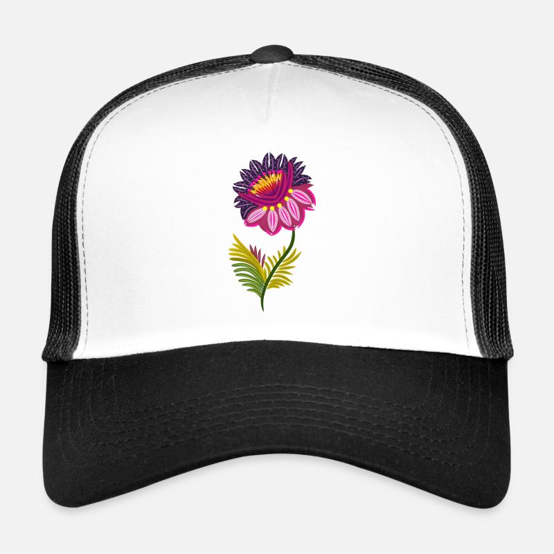 Schöne isolierte Blumen - Trucker Cap - Weiß/Schwarz