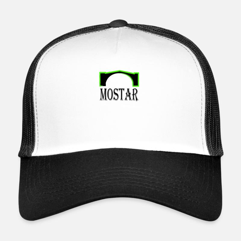 mostar black - Casquette trucker  - blanc/noir