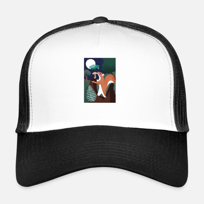 écureuil et oiseau dans la nature Casquette trucker 