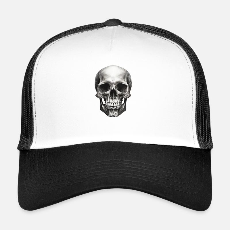 Crâne dessiné à la main Casquette trucker 