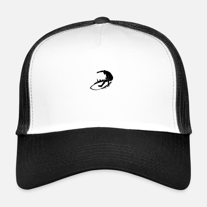 surfing - Trucker Cap - white/black