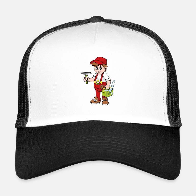 Laveurs de vitres - Casquette trucker  - blanc/noir