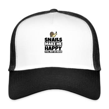 Snail Lover Gifts - Funny Snails T - Trucker Cap - white/black - Front