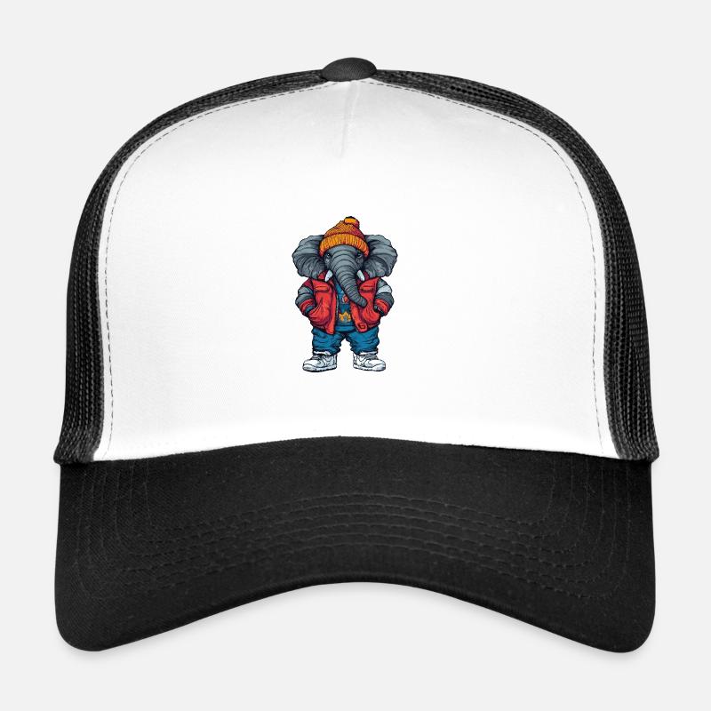 Éléphant Drôle Hiver Casquette trucker 