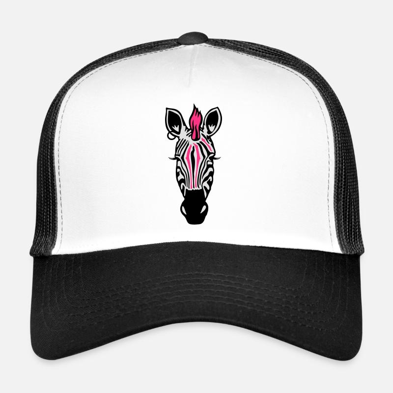 Zebra Punk mit Ohrring Trucker Cap
