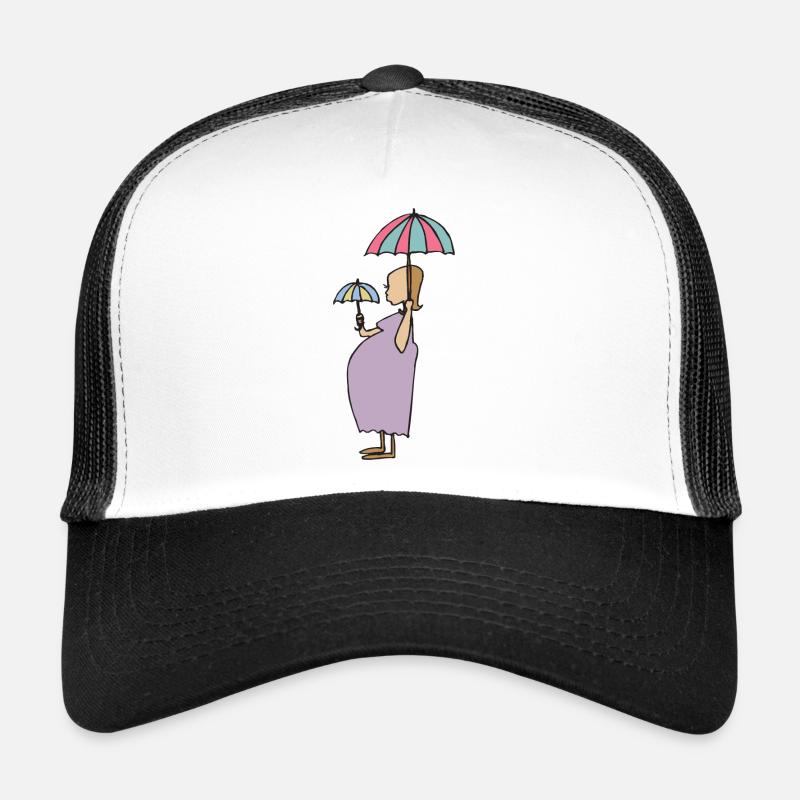 enceinte mignon - Casquette trucker - blanc/noir