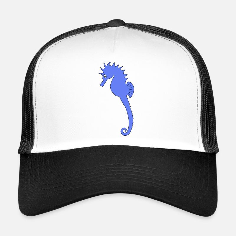 Impression d’art ludique d’hippocampe bleu Casquette trucker 