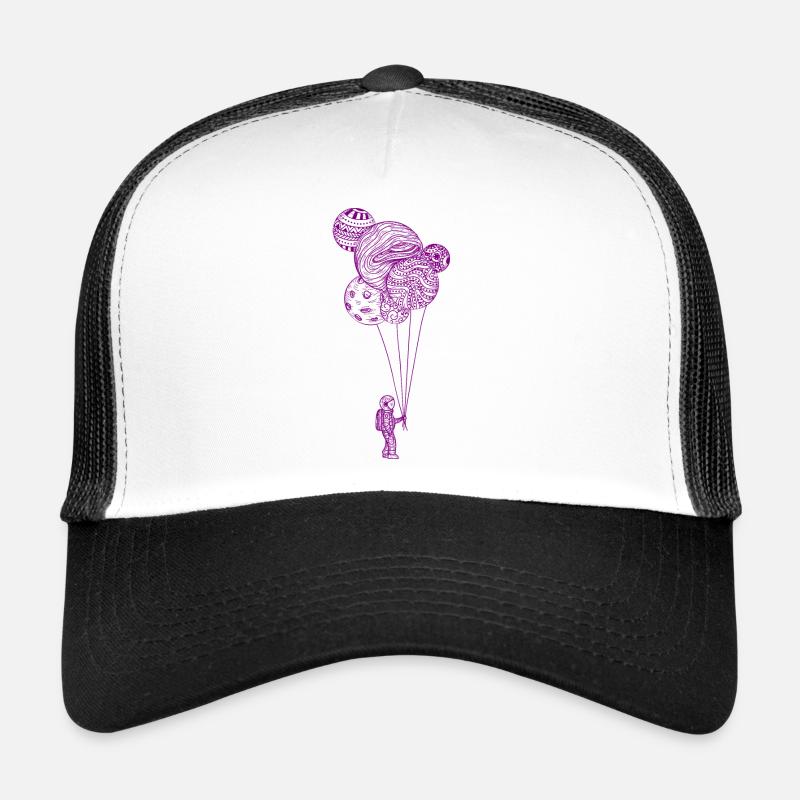 Astronaut mit Planetenballons Trucker Cap