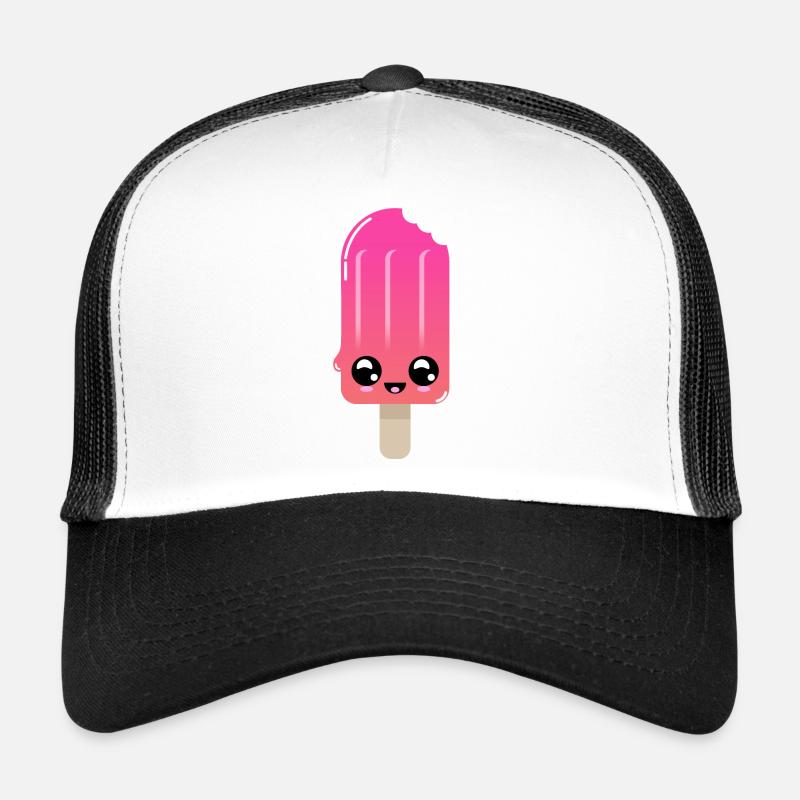 Chupito de helado con ojos brillantes - Trucker Cap - white/black