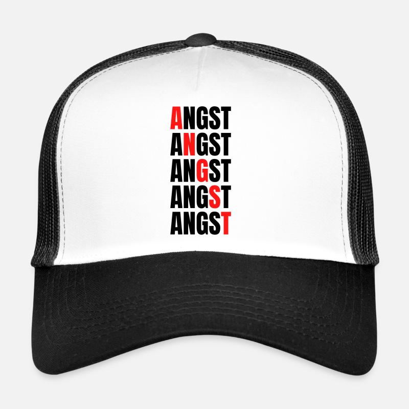 Angst - Trucker Cap - Weiß/Schwarz