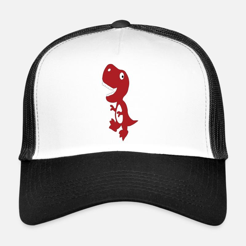 Dino Cute Red - Trucker Cap - white/black